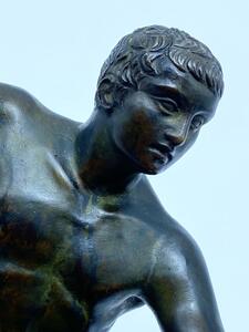 Grand Tour bronze Discobolus statue 