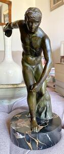 Grand Tour bronze Discobolus statue 