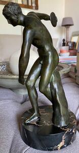 Grand Tour bronze Discobolus statue 