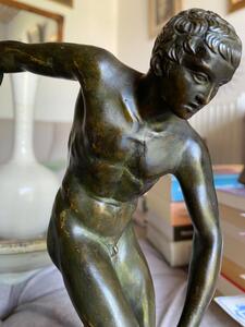 Grand Tour bronze Discobolus statue 