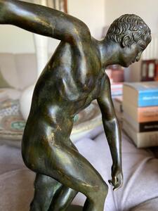 Grand Tour bronze Discobolus statue 