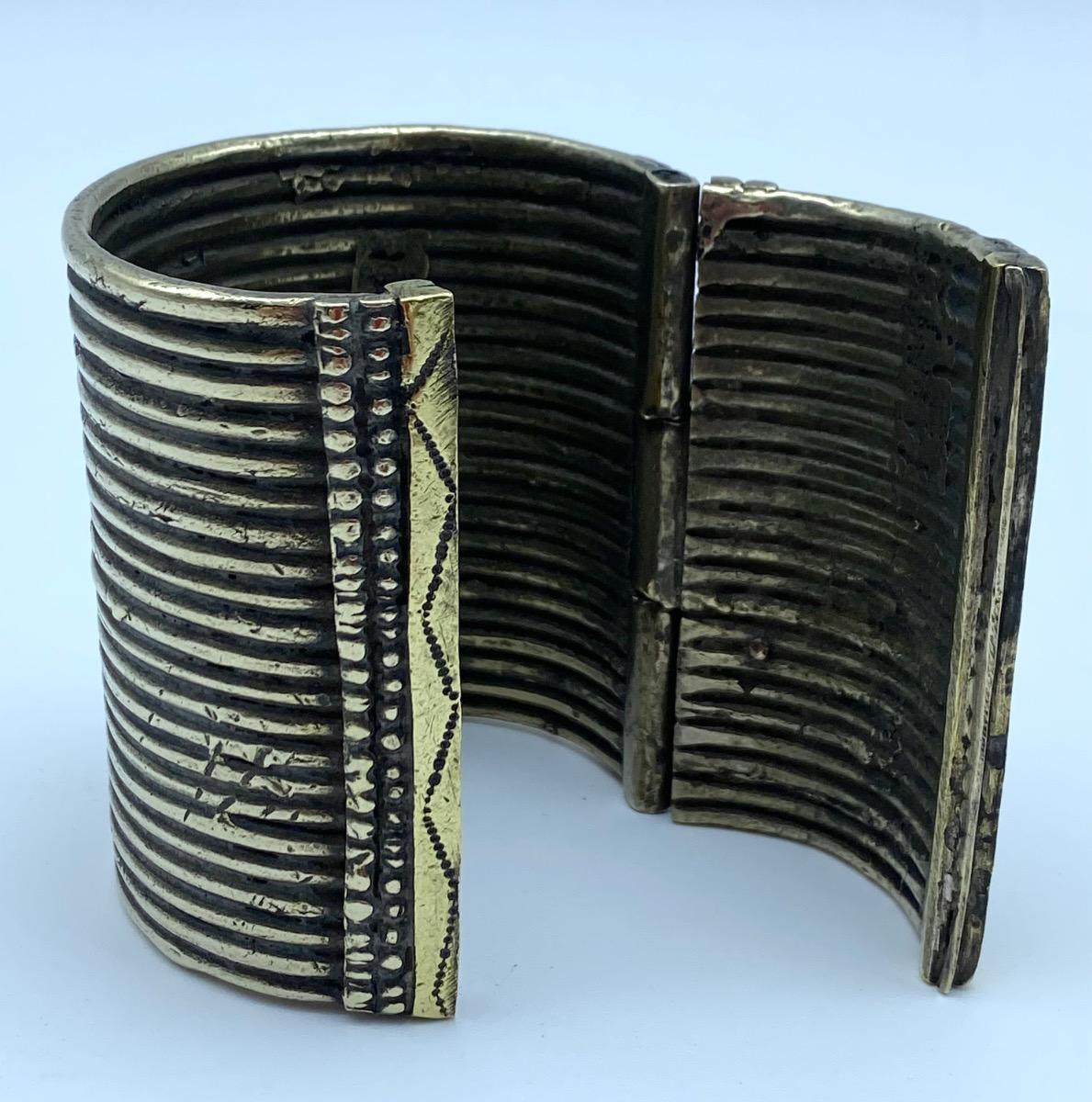 Harar Ethiopia Oromo ethnic coin silver and gilded sleef bracelet 