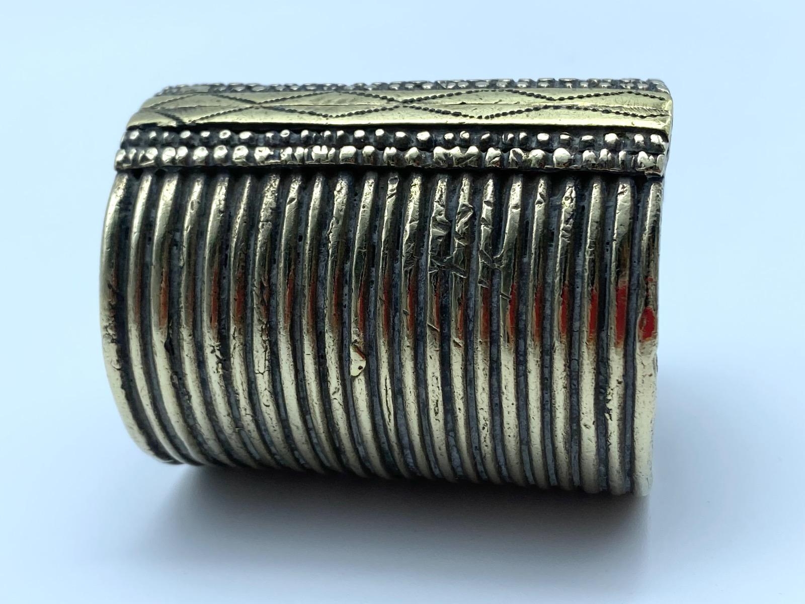 Harar Ethiopia Oromo ethnic coin silver and gilded sleef bracelet 