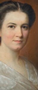 Heinrich Siebert sr 1866 rare pair of pastel portrait paintings 