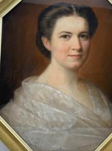 Heinrich Siebert sr 1866 rare pair of pastel portrait paintings 