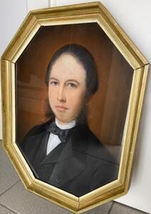 Heinrich Siebert sr 1866 rare pair of pastel portrait paintings 