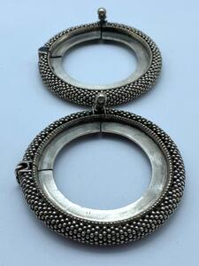 Rajasthan near pair of ‘gajre’ silver bracelets 