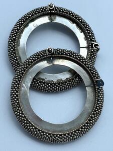 Rajasthan near pair of ‘gajre’ silver bracelets 