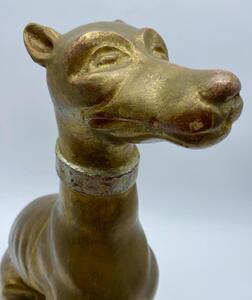 Italian giltwood carved statue of a greyhound or whippet 