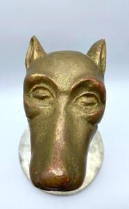 Italian giltwood carved statue of a greyhound or whippet 