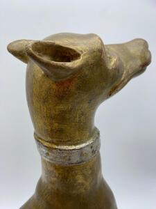 Italian giltwood carved statue of a greyhound or whippet 