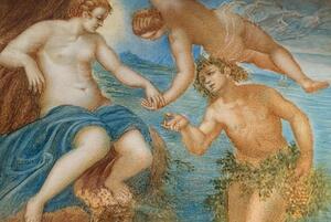 Antique miniature painting after Tintoretto by Pimpinelli 