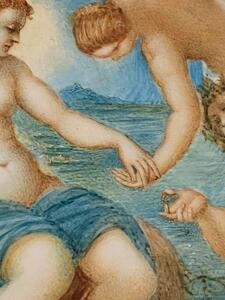 Antique miniature painting after Tintoretto by Pimpinelli 