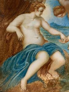 Antique miniature painting after Tintoretto by Pimpinelli 