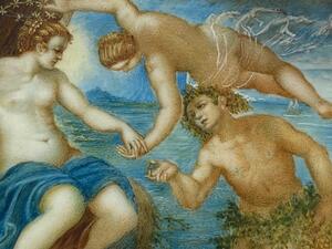 Antique miniature painting after Tintoretto by Pimpinelli 