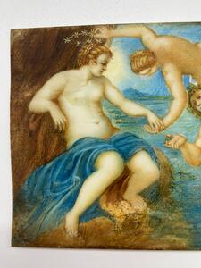 Antique miniature painting after Tintoretto by Pimpinelli 