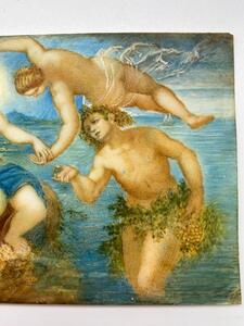 Antique miniature painting after Tintoretto by Pimpinelli 