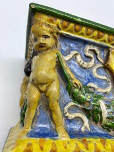 Zulimo Aretini antique majolica Renaissance style casket 