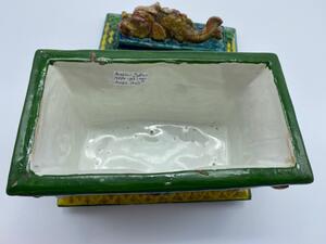 Zulimo Aretini antique majolica Renaissance style casket 