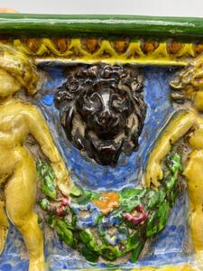 Zulimo Aretini antique majolica Renaissance style casket 