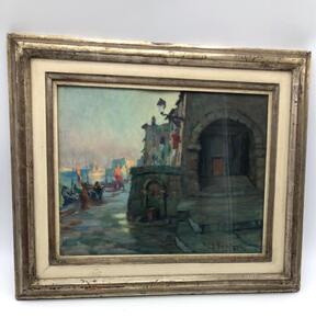 Villefranche s. Mer 1919 gouache Jules van de Leene 