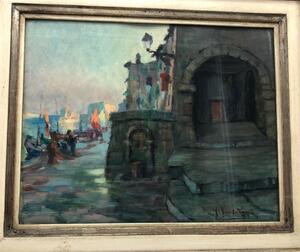 Villefranche s. Mer 1919 gouache Jules van de Leene 