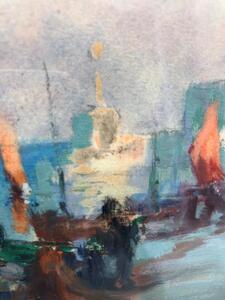 Villefranche s. Mer 1919 gouache Jules van de Leene 