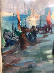 Villefranche s. Mer 1919 gouache Jules van de Leene 