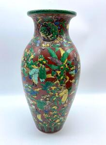 Japanese Kutani Aoki Mokubei vase 