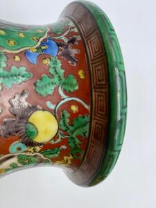Japanese Kutani Aoki Mokubei vase 