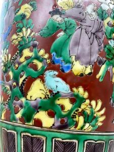 Japanese Kutani Aoki Mokubei vase 