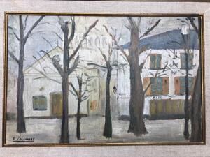 City square and street oil painting Piet Volckaert