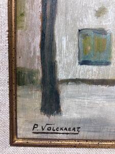 City square and street oil painting Piet Volckaert