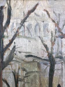 City square and street oil painting Piet Volckaert