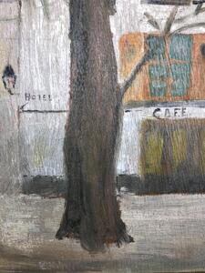 City square and street oil painting Piet Volckaert