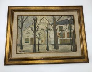 City square and street oil painting Piet Volckaert