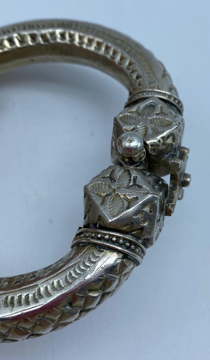 Pre 1946 solid silver Egyptian Bedouin bracelet anklet 