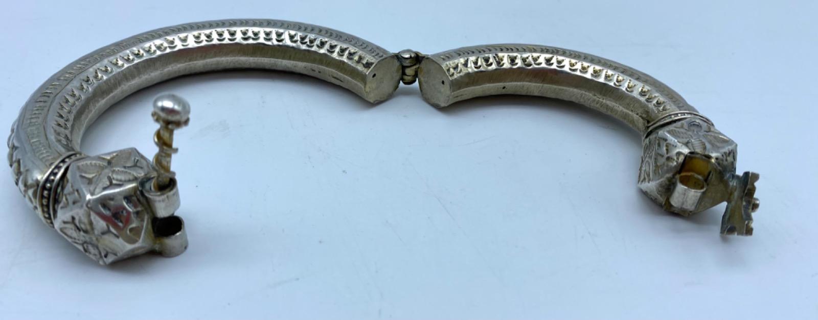 Pre 1946 solid silver Egyptian Bedouin bracelet anklet 