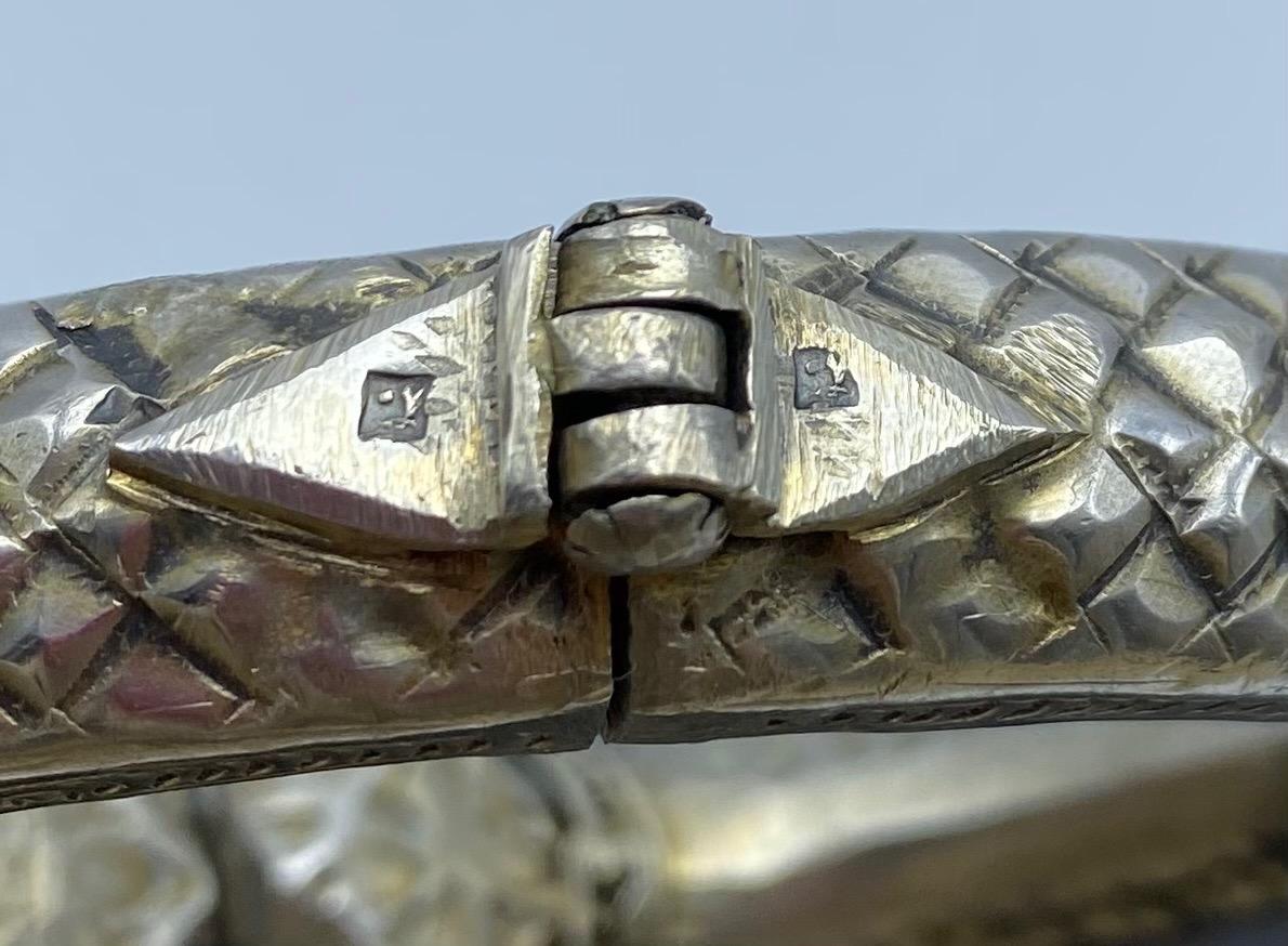 Pre 1946 solid silver Egyptian Bedouin bracelet anklet 