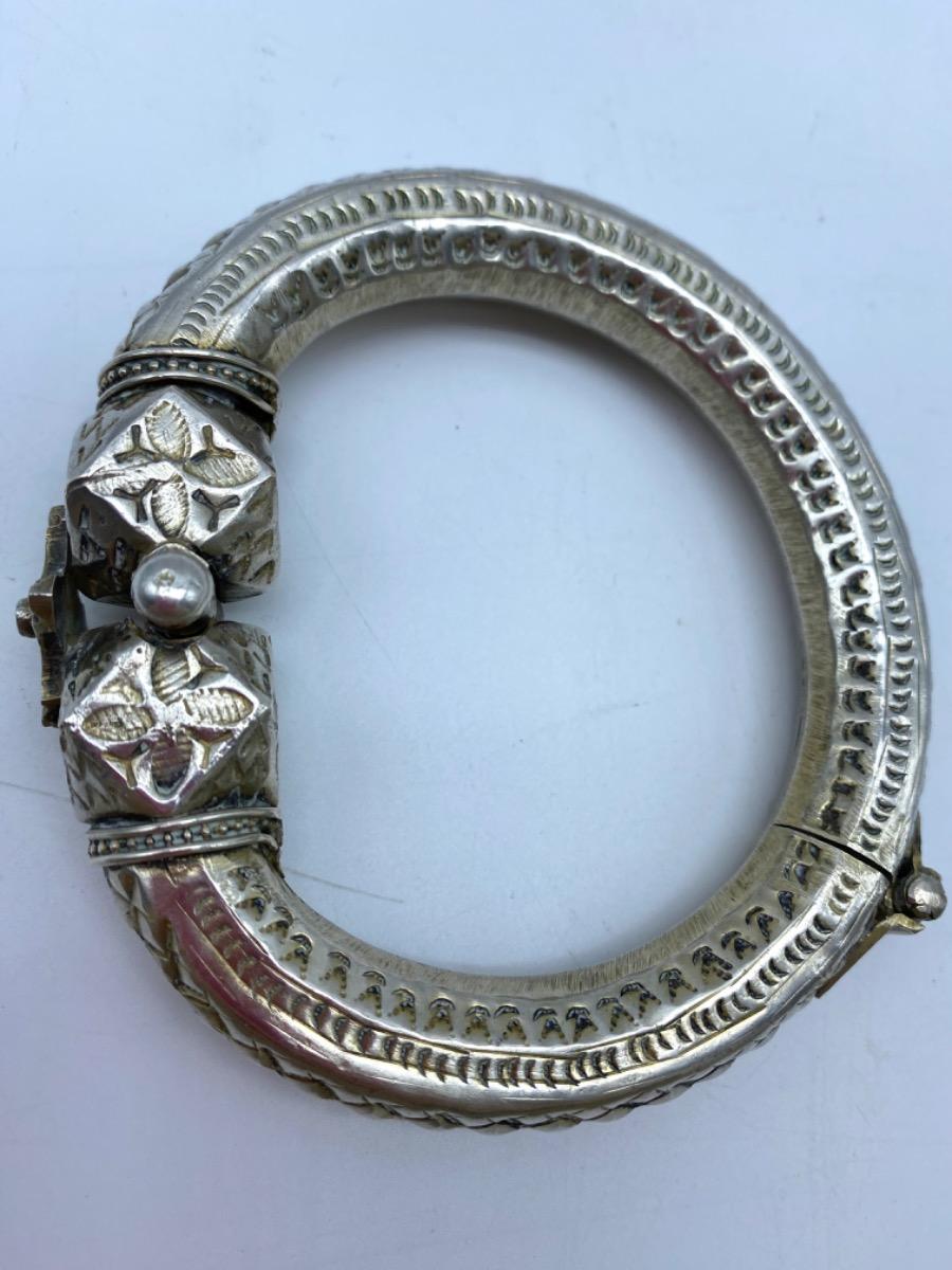 Pre 1946 solid silver Egyptian Bedouin bracelet anklet 