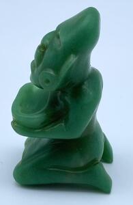 Pre-Columbian classic kneeling Tabasco Olmec jade figure 