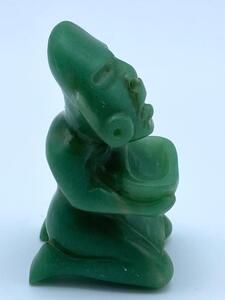 Pre-Columbian classic kneeling Tabasco Olmec jade figure 