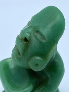 Pre-Columbian classic kneeling Tabasco Olmec jade figure 