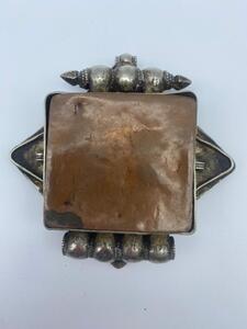 XIX century Tibetan mandala shaped silver Gau 