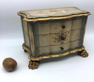 Rare antique Venetian miniature dresser on clawfeet 
