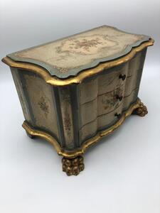 Rare antique Venetian miniature dresser on clawfeet 