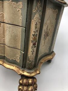 Rare antique Venetian miniature dresser on clawfeet 