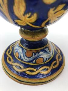 Antique Italian majolica pitchers with a monogram 