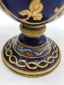 Antique Italian majolica pitchers with a monogram 