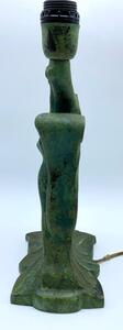 Art Deco bronze patinated Siren table lamp